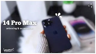 iPhone 14 Pro Max Deep Purple 🦄aesthetic unboxing💜 iOS 16 setup + camera test+ Magsafe accessories