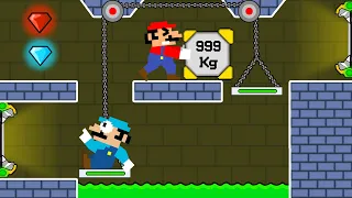 Mario HOT & Mario ICE Challenge in Watergirl and Fireboy (Part 43)