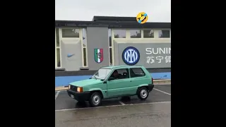 look at the car in which arturo vidal landed at inter milan training