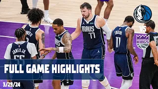 Dallas Mavericks Team Highlights vs. Sacramento Kings | 3/29/24