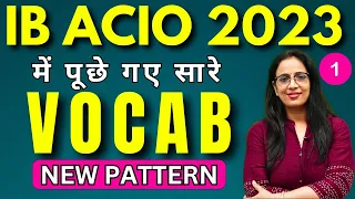 Vocabulary Asked in IB ACIO 2023 - 1| Synonyms, Antonyms, Idioms, One Word | English With Rani Ma'am