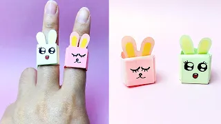 Origami Ring | Paper Bunny (Rabbit) Ring | Easy Paper Crafts | Simple Craft for Kids