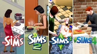 Sims 1, Sims 2, Sims 3, Sims 4 - Cooking Evolution