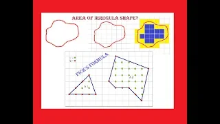 How to find the areas of irregular shapes (including Pick's formula)