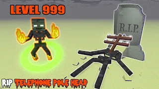 Monster School : WITHER SKELETON [OVERPOWERED] VS TELEPHONE POLE HEAD - Minecraft Animation