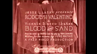 Blood and Sand | 1922 Silent Film | Rudolph Valentino