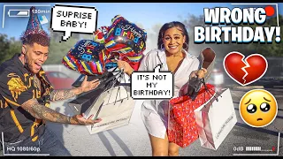 Celebrating My Girlfriends Birthday ON THE WRONG DAY To See How She Reacts!! *Cute Reaction*