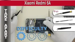 How to disassemble 📱 Xiaomi Redmi 6A (M1804C3CG) Take apart Tutorial