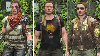 The Last of Us 2 Remastered - All Abby Skins & Outfits Showcase | 100% Completion [4K 60ᶠᵖˢ ✔]