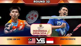 Jonatan Christie Vs Leong Jun Hao | MS | Indonesia Open 2024 Badminton