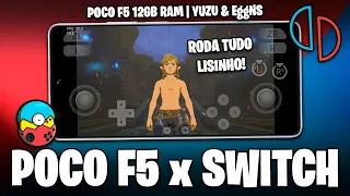 POCO F5 CONTRA JOGOS DE SWITCH! | YUZU NCE & EGG NS | Snapdragon 7+ Gen 2 YUZU EggNS