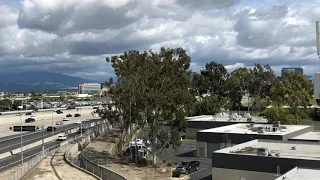 Private jet landing at John Wayne Airport