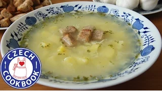 Garlic Soup Recipe - Česneková polévka - Czech Cookbook
