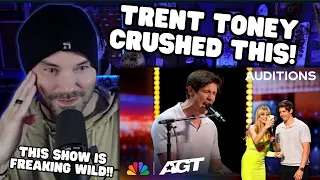 Metal Vocalist Reaction - Firefighter Trent Toney sings a heartfelt original for his ex-wife on AGT