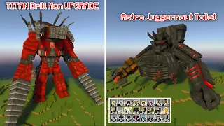 AKHIRNYA ADA TITAN DRILL MAN UPGRADE & ASTRO JUGGERNAUT TOILET DI MINECRAFT! - Addon Skibidi Toilet