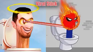 Skibidi Toilet vs Stickman | Stickman Dismounting Funny Moments #220 | Viral Stick