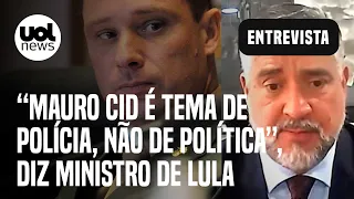 Mauro Cid é tema de polícia, não de política; não é pauta do governo Lula, diz ministro da Secom