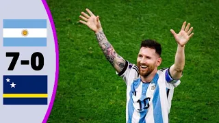 Argentina vs Curacao 7-0 | Extended Highlight and goal [Messi Hat-trick  goal-2023]