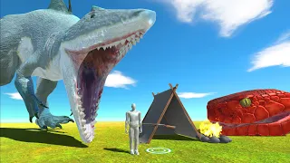 Camping Among Giant Animals - Animal Revolt Battle Simulator