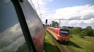 [ cabview ]08.2023 SM42 ciężko pracuje Cała trasa Gdynia  Hel piętrowy D29-213 SM42-329   trip train