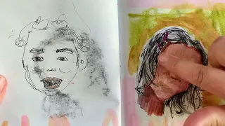 How I found my style portrait drawing sketchbook tour