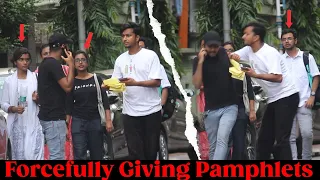 Forcefully Giving Pamphlets Prank on Public 😂😂// Epic Reactions 😂// Antic Tv