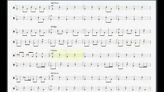 Metallica - Whiskey In The Jar drum tab, score, sheet music