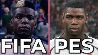 Все Известные Лица Игрока Геймплей Сравнение FIFA 19 Vs  PES 2019