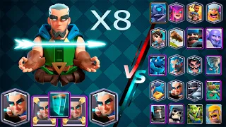 8 Magic Archer vs ALL CARDS X4 | Clash Royale