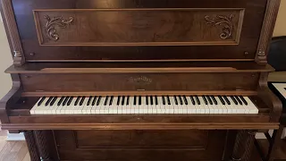 Playing Minecraft “wet hands” on a 113 year old piano