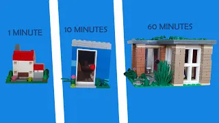 1 Minute, 10 Minutes, 60 Minutes LEGO House Challenge!