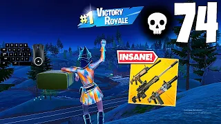 74 Elimination Solo Vs Squads "Zero Build" Gameplay Wins (Fortnite chapter 5)