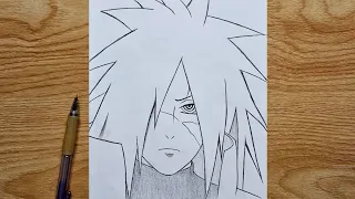 How to draw Madara from Naruto | Madara Uchiha step by step | easy tutorial