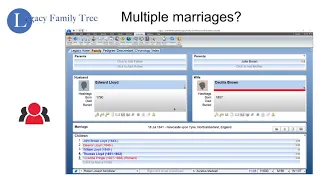 Two Minute Tip: Cycle through multiple (marriage) partners in Legacy Family Tree