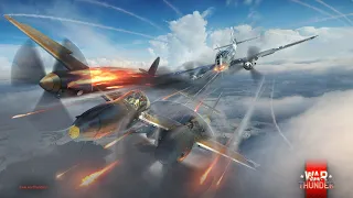 War Thunder. Воздушные реалистичные бои. Бой на немецком Bf 110 G- 4