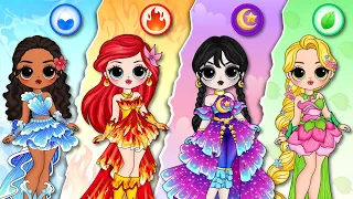 6 Elemental in Real Life! Fire, Water, Leaf, Earth, Sun & Moon Girl | 30 DIY Arts & Paper Crafts