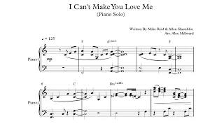 I Can't Make You Love Me | Bon Iver Piano Arrangement (w/ sheet music)