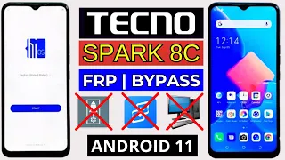 Tecno Spark 8C FRP Bypass Android 11 | Without PC New Security 2024 | Google Account Lock Unlock