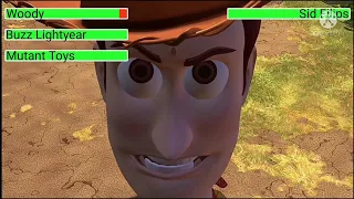 Toy Story (1995) Sid Learns a Lesson with healthbars