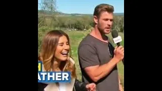 Chris Hemsworth crashes live TV weather report   Today Show Australia #shorts