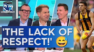 Kane gets burned by the young Hawk he stood up for | WMCE - Sunday Footy Show | Footy on Nine