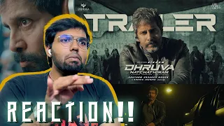 Dhruva Natchathiram Official Trailer | REACTION!! | Chiyaan Vikram, Harris Jayaraj, Gautham Vasudev