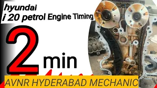 how to hyundai i20 petrol timing chain mark location/ hyundai i20 engine timing #mechanic #hyundai