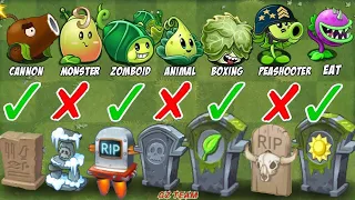 Pvz 2 Challenge - Every Plants *3 Power-UP vs 99 Gravestones Item - Who Will Win?