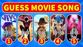 Guess The Movie Song Quiz | Super Mario, Puss in boots, Elemental, Madagascar 3, Despicable Me 3