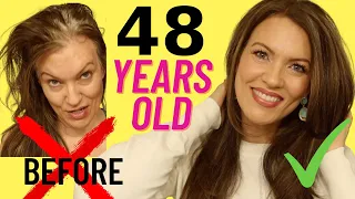 SHOCKING RESULTS! 30 MINUTE MAKEOVER! Skincare, Hair & Makeup! For MATURE WOMEN & GRAY HAIR FIX!