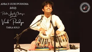 Pandit Anindo Chatterjee Disciple Vivek Pandya Tabla Solo at Abba ji Guru purnima 2023.