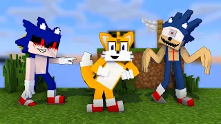 Dr. Eggman + Sonic.EYX And Tails Dancing Meme - Good Ending (Minecraft Animation) FNF