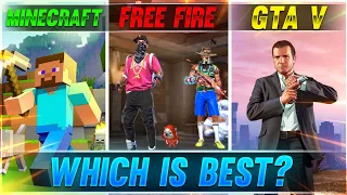 Minecraft Vs GTA 5 Vs Free🔥😨|| Which Is Best?