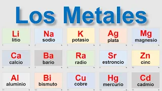 Nombres y simbolos de los metales